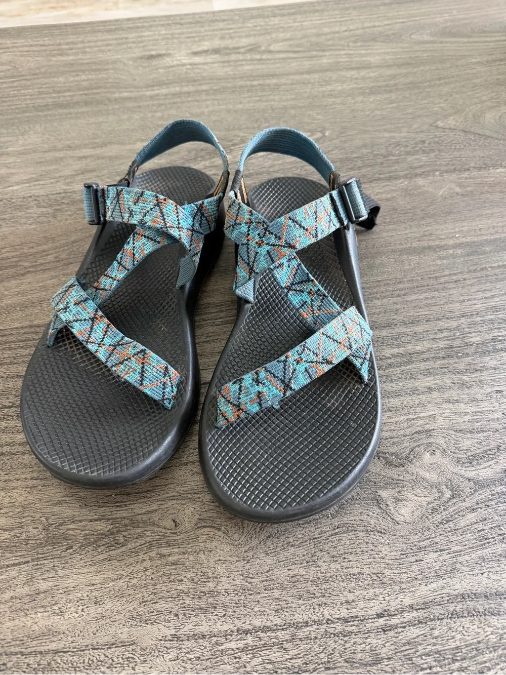 Chaco Men’s Teal Patterned Sport Sandals